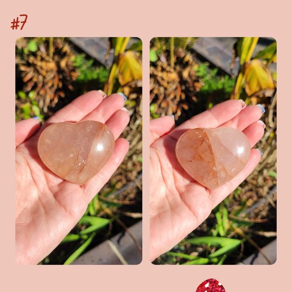 Fire Quartz Crystal Hearts - Picture 7 of 12